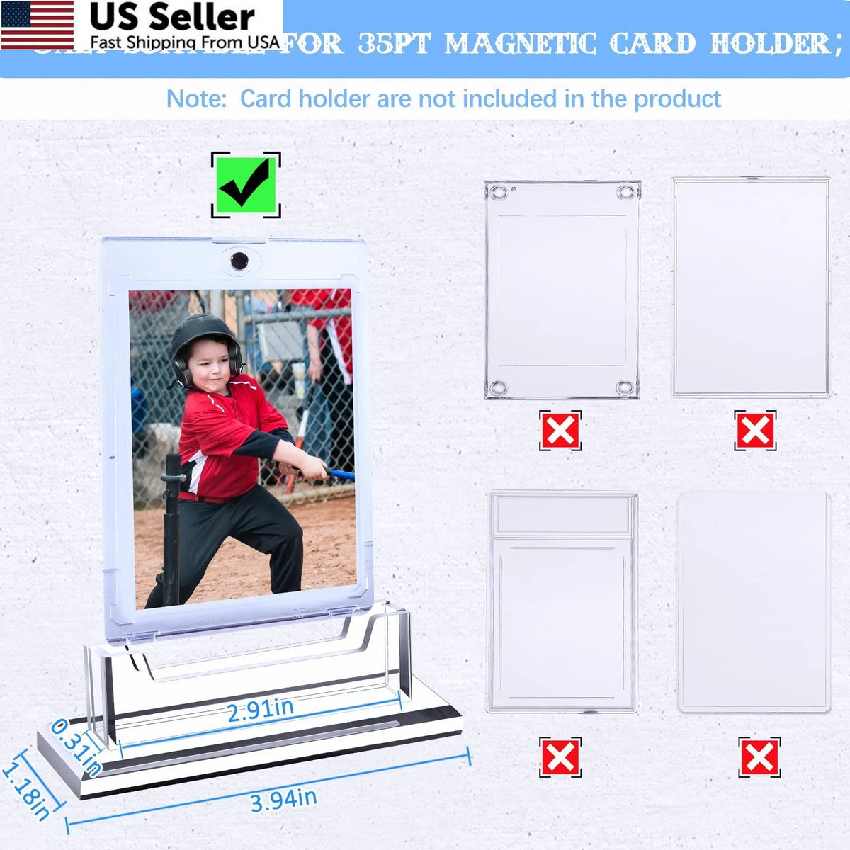 4X Magnetic Card Holder for 35PT (Transparent)
