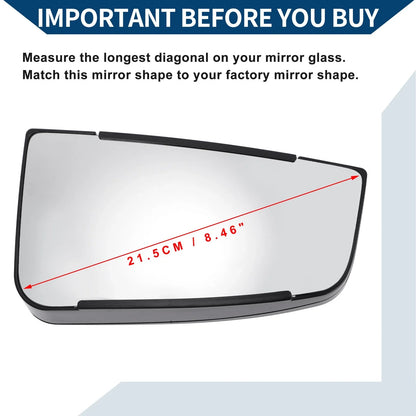 Lower Right Side Mirror Glass Replacement for Chevy (Non-Heated)