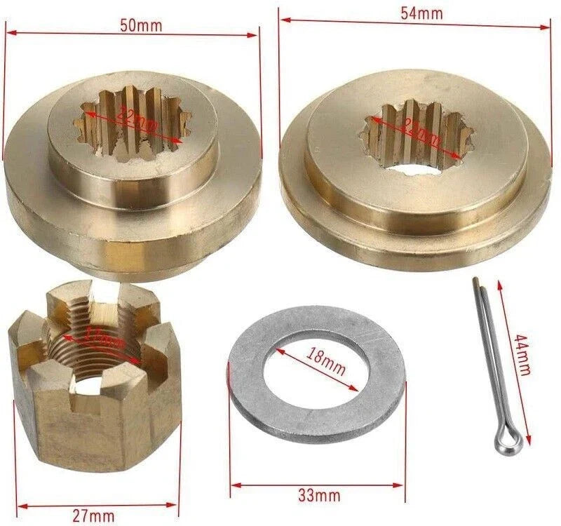 Hardware Kit for Suzuki 40-65hp Outboard (13 Tooth Spline, Spacer, Thrust)