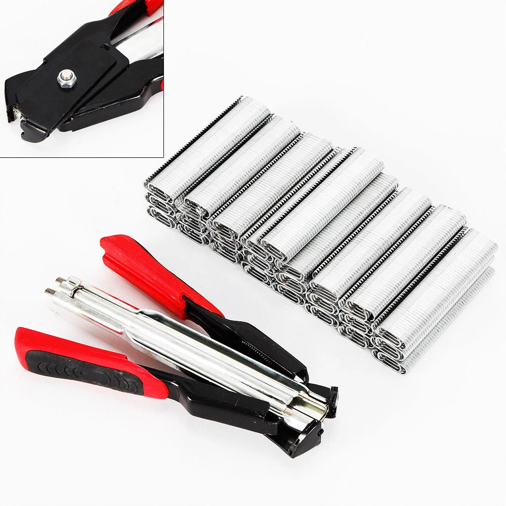 Hog Ring Pliers Kit for Seat Cover Upholstery (2500 C Clips)