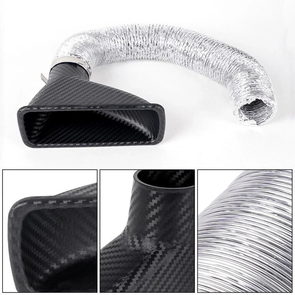 Turbo Air Intake Pipe Funnel Kit for Universal Cars (Fits )