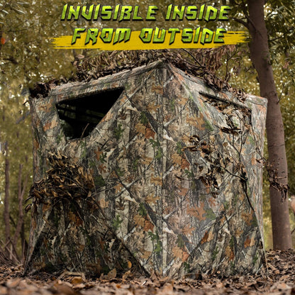 2X Hunting Blind for 2 Person Pop Up Blinds 360 Degree See
