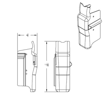 Mid Steering Column Cover for Peterbilt 379/378/335/330 (1998–2005) UP#40949