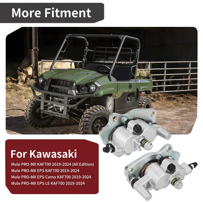 Set of 2 Front Brake Calipers for Kawasaki Mule PRO-MX KAF700 EPS (2019–2024)