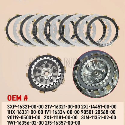 Clutch Friction Plates Kit for Yamaha Blaster 200 (1988–2006) 1HX-16331-00-00, 1V1-16324-00-00