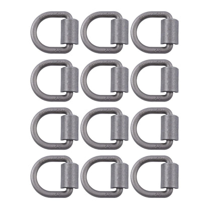 12 Pcs 5/8 Inch Heavy Duty Weld-On Forged D Ring (Fracture Strength 18,900lbs)