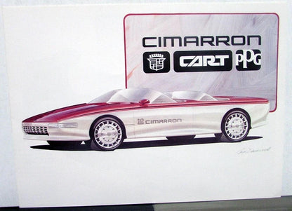 CART PPG Trackside Vehicle Concept Car Brochure for Cadillac Cimarron (1985)