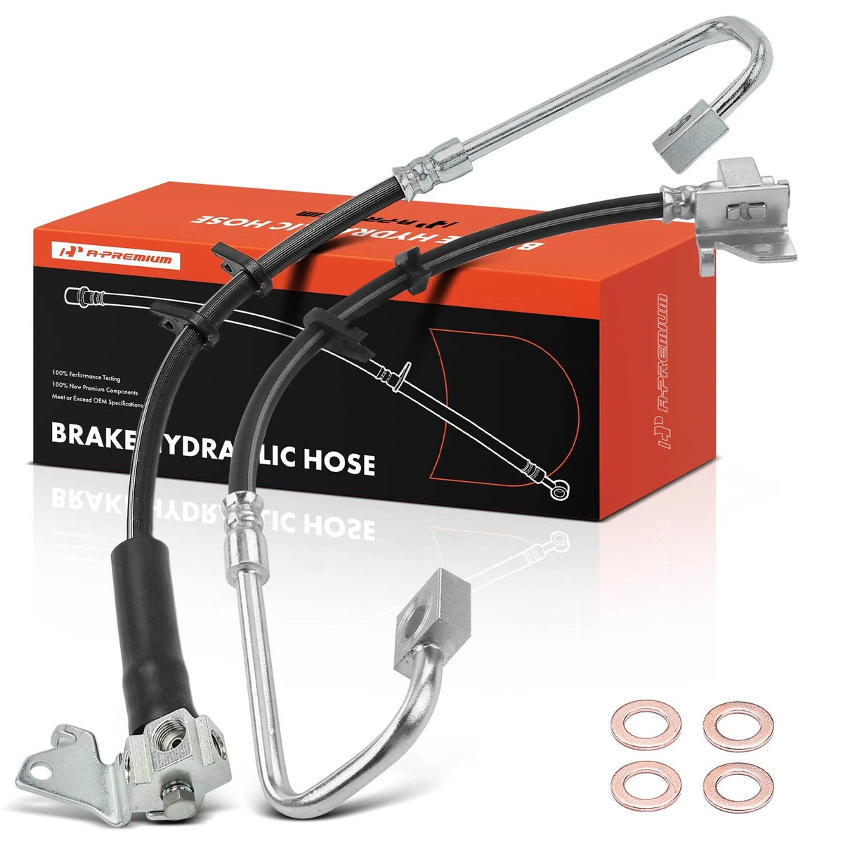 2X Rear Brake Hydraulic Hose for Jeep Grand Cherokee WK (2006–2010) 5181119AB, 5290642AB, 5290643AB