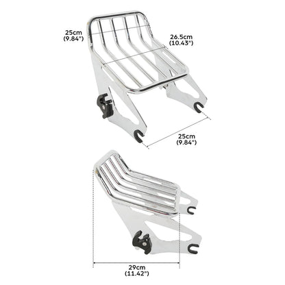 2X Luggage Rack Rails for Harley Touring Street Glide Road King (2009–2023)