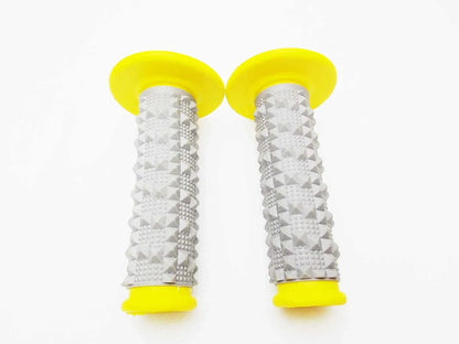 KTM 125 Forseti Yellow Grey Diamond Top Handlebar Grip Set