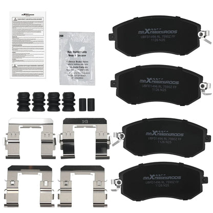 Set of 4 Front Ceramic Brake Pads for Subaru Crosstrek (2016–2017), Toyota 86 (2017–2020)