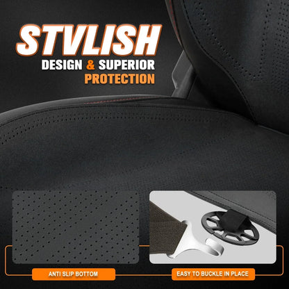 Front Row Bucket Seat Covers for Universal Fit (Protex Plus Series) Black