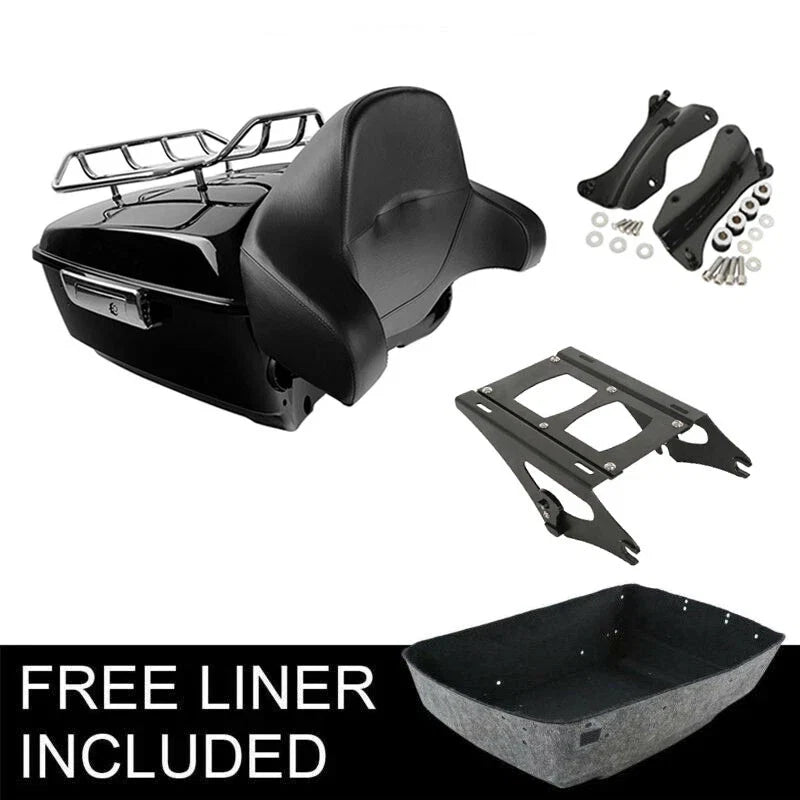 Trunk Backrest Rack Docking Kit for Harley Road Street Glide (2014–2026)