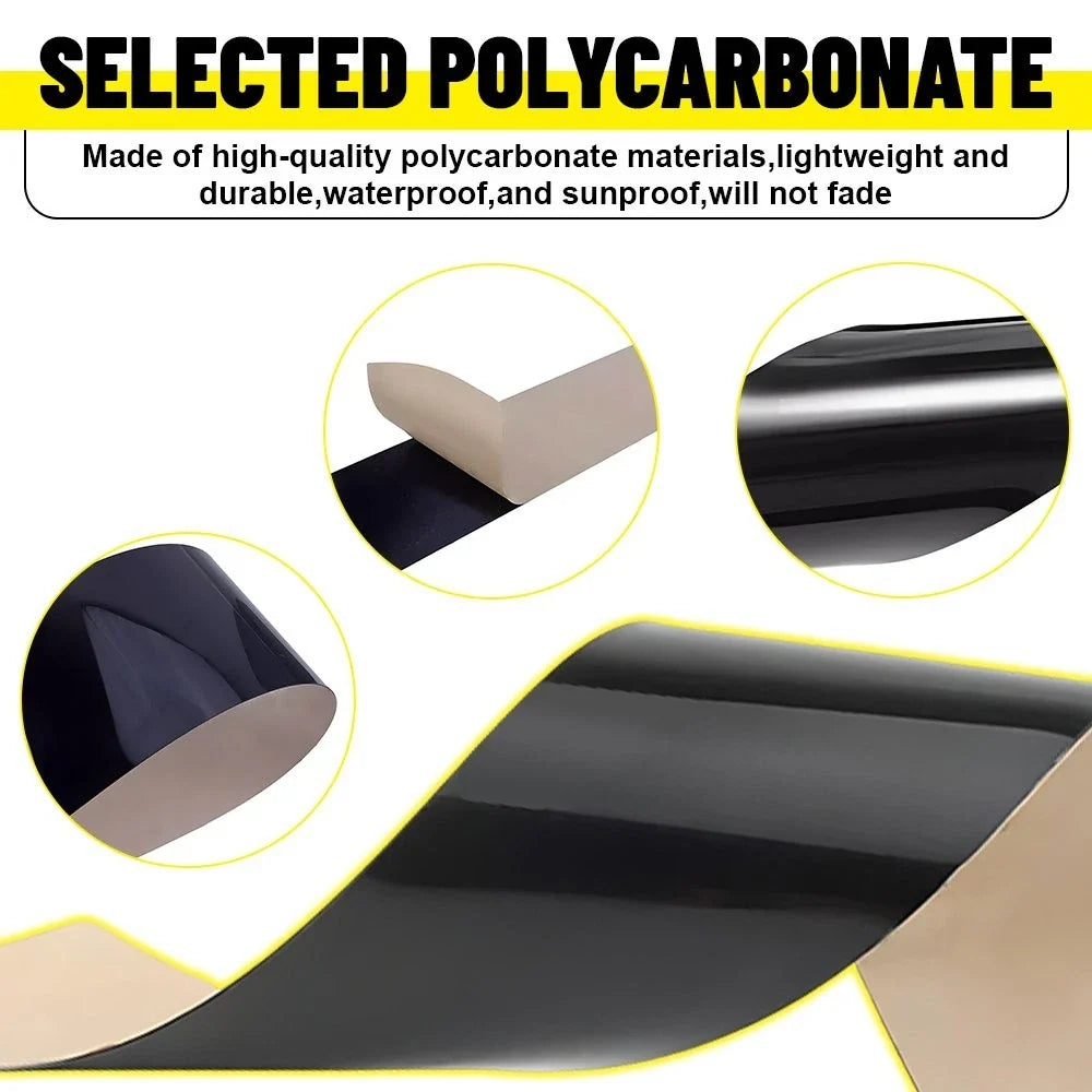 Set of 8 Piano Black Window Pillar Posts for Nissan Rogue (2014–2020)