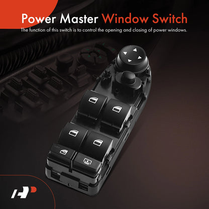 Front Left Power Window Switch for BMW 528i 528xi 535i 535xi 550i M5 (2008–2016) 61319122112