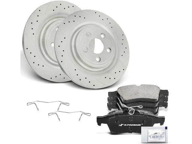 Rear Brake Pad and Rotor Kit for Jaguar XF (2009–2016) HR654VF