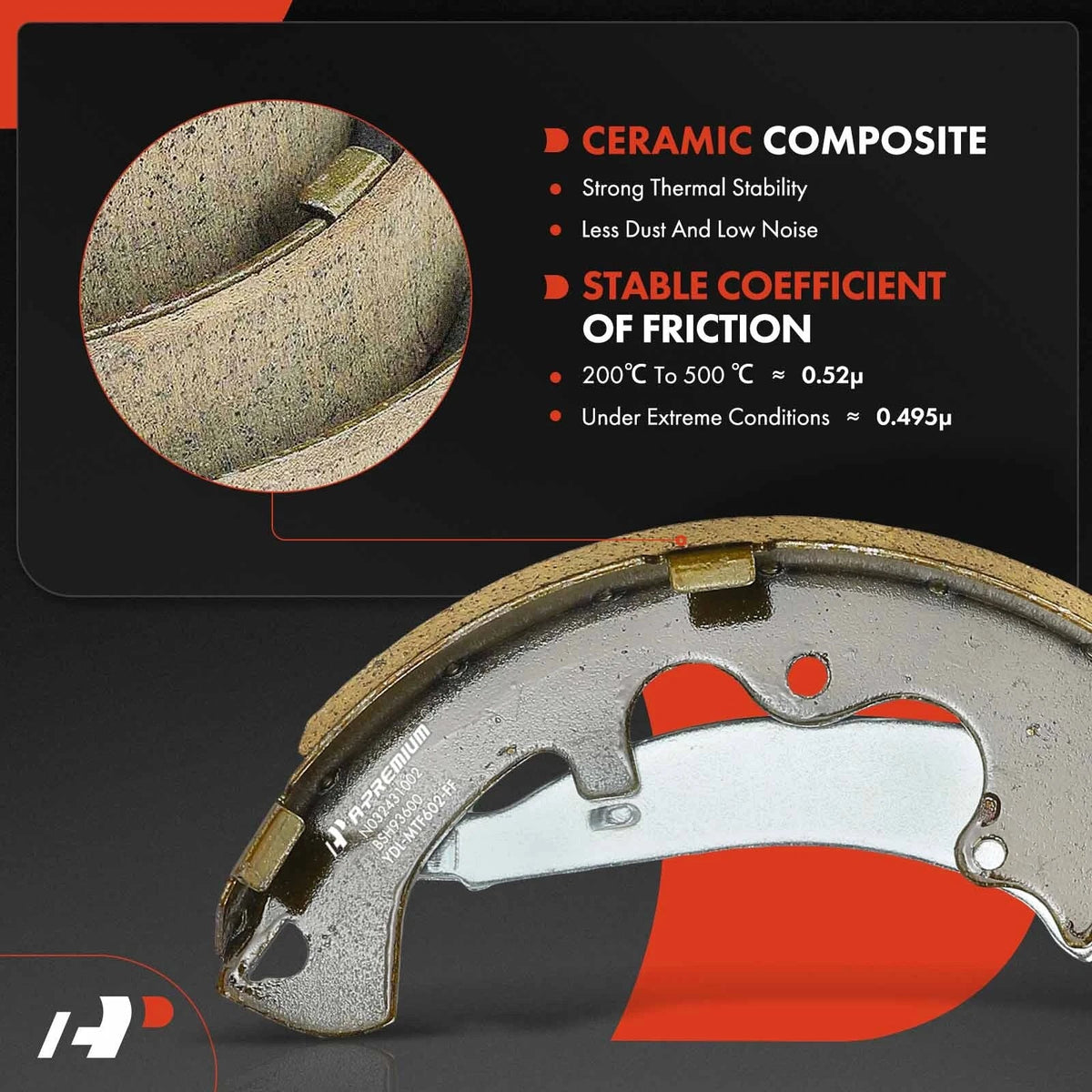 Brake Drums + Ceramic Brake Shoes for Ford Escape Mazda Tribute (2001–2012)