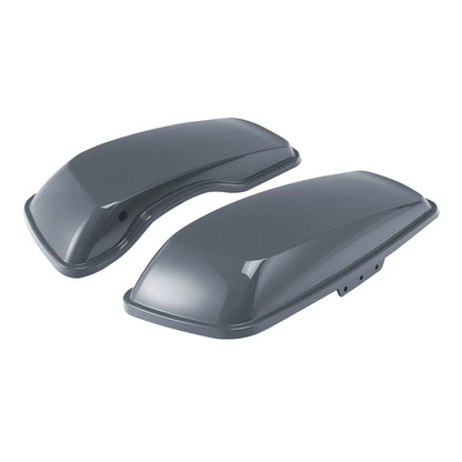 Hard Saddlebag Lids for Harley Touring Road Street Glide (2014–2024) Gunship Gray