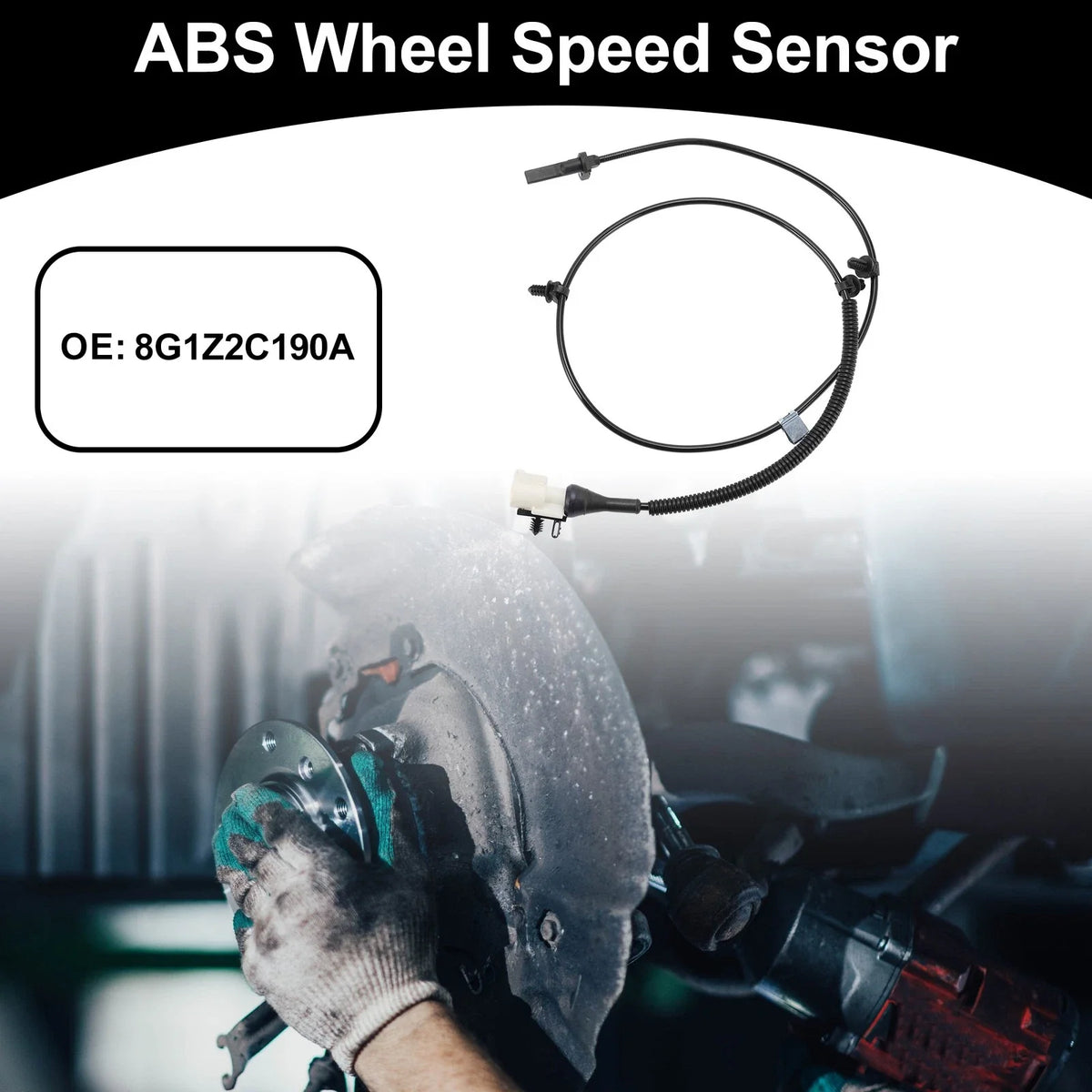 ABS Wheel Speed Sensor No. 8G1Z2C190A for Ford Taurus (2008–2009) Rear Right