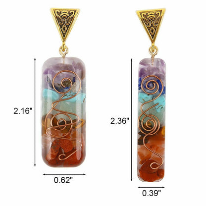 Natural Crystal Healing Stone Reiki Pendant Necklace