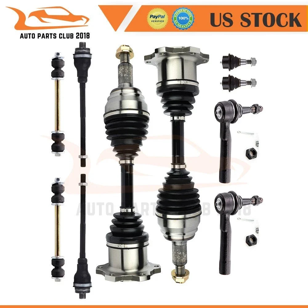 Set of 10 Front Tie Rod Ends for Chevrolet Suburban 1500 (2000–2006)