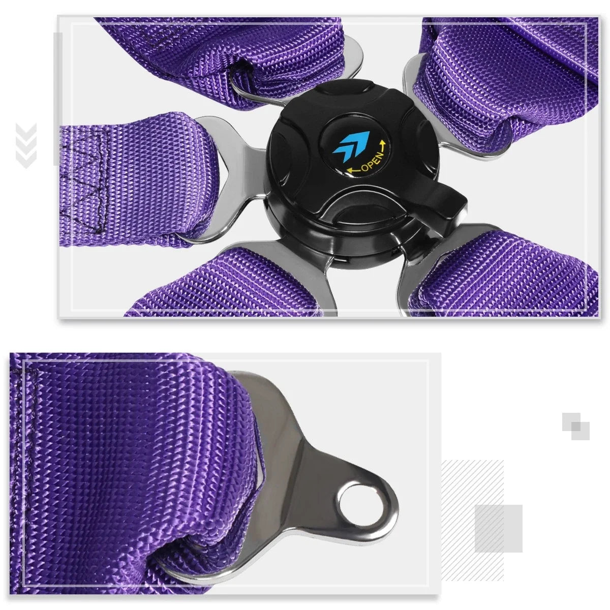 NRG 5-Point Racing Harness Seat Belt for Universal Vehicles (SFI 16.1, Purple)