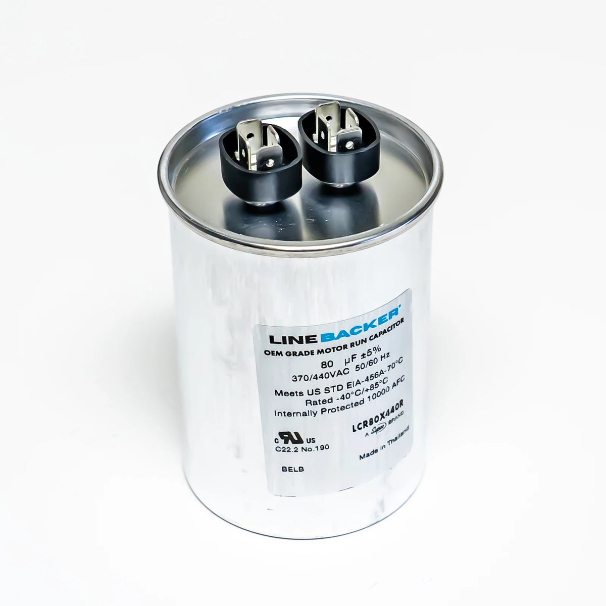 80 uf Capacitor for HVAC Motors (370/440 Volts)