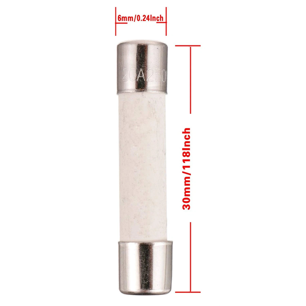 5X Microwave Fuse 20A Ceramic Slow-Blow 250V for Automotive Use