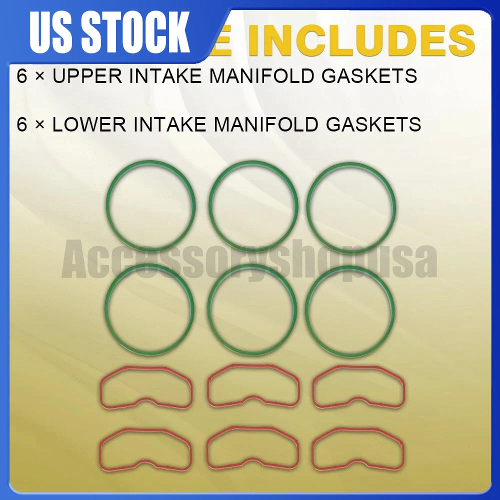 Set of 12 Intake Manifold Gaskets for Audi A6 Quattro (2000–2023) - 079 129 717 B, 06E 129 717 D