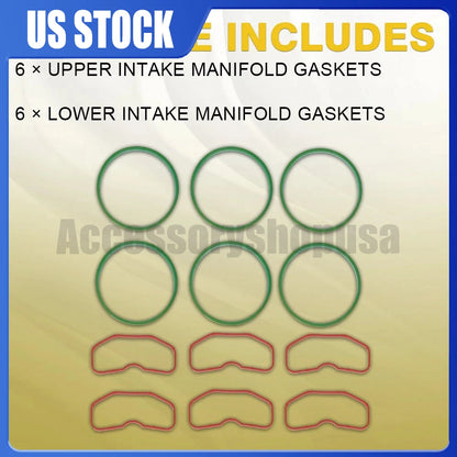 Set of 12 Intake Manifold Gaskets for Audi A6 Quattro (2000–2023) - 079 129 717 B, 06E 129 717 D