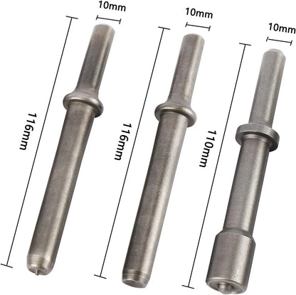 7Pcs Pneumatic Air Rivet Hammer Tool Set with Chisel Bits