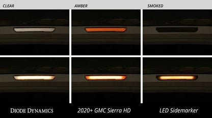 LED Sidemarkers Smoked for GMC Sierra HD 2500 3500 (2020–2023)