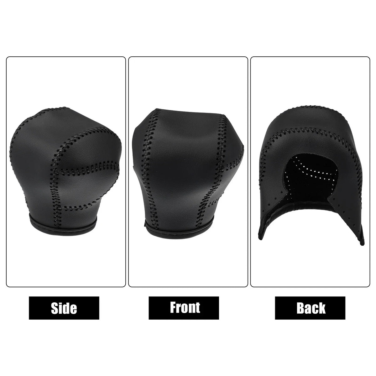 Gear Shift Knob Cover Trim for Toyota Sienna (2021–2022) w/ Black Stitches