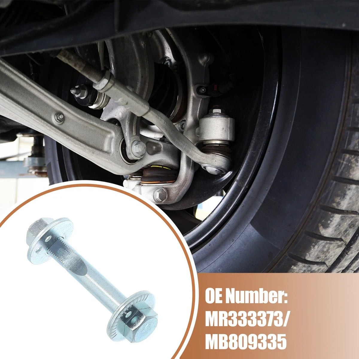 Set of 2 Eccentric Alignment Camber Bolts for Mitsubishi Lancer (2002–2006) No.MR333373