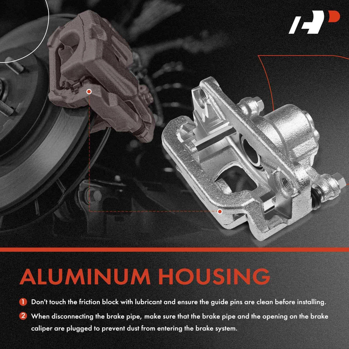 A-Premium Rear Left Disc Brake Caliper w/ Bracket for BMW 535i (2011–2017) 34216753679, 19-B2887