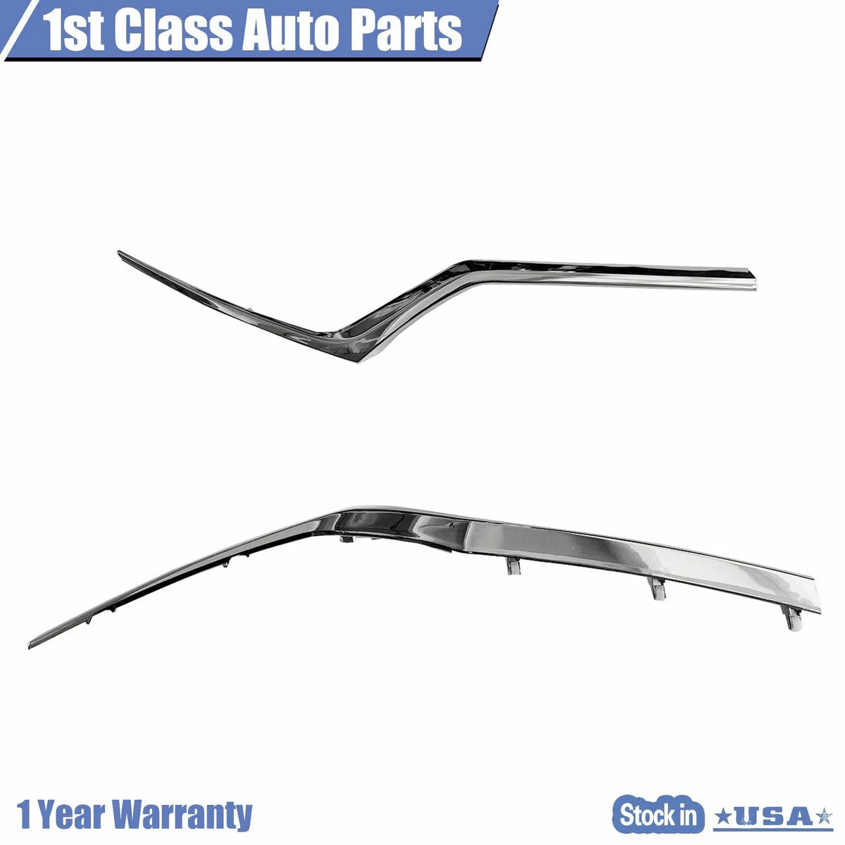 Set of 2 Chrome Grille Mouldings for Honda CR-V (2017–2019)