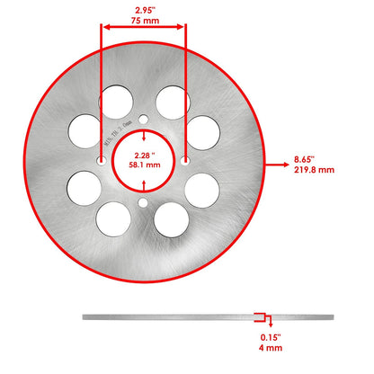 Rear Brake Disc Rotor w/ Brake Pads for Yamaha Blaster YFS200 (2003-2006) DS117AA2006