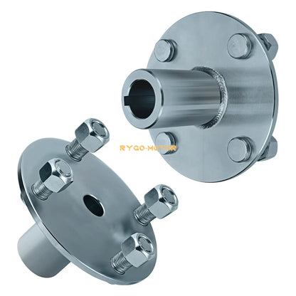 2X 4" Live Axle Hub for Go-Kart (1" to 3/4" Step-Down, 1/4" Keyed Shaft)