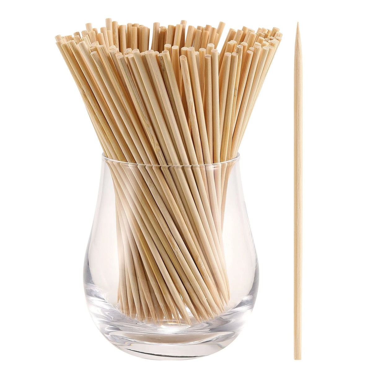200 PCS Bamboo Skewers for Food Preparation (8 Inch)