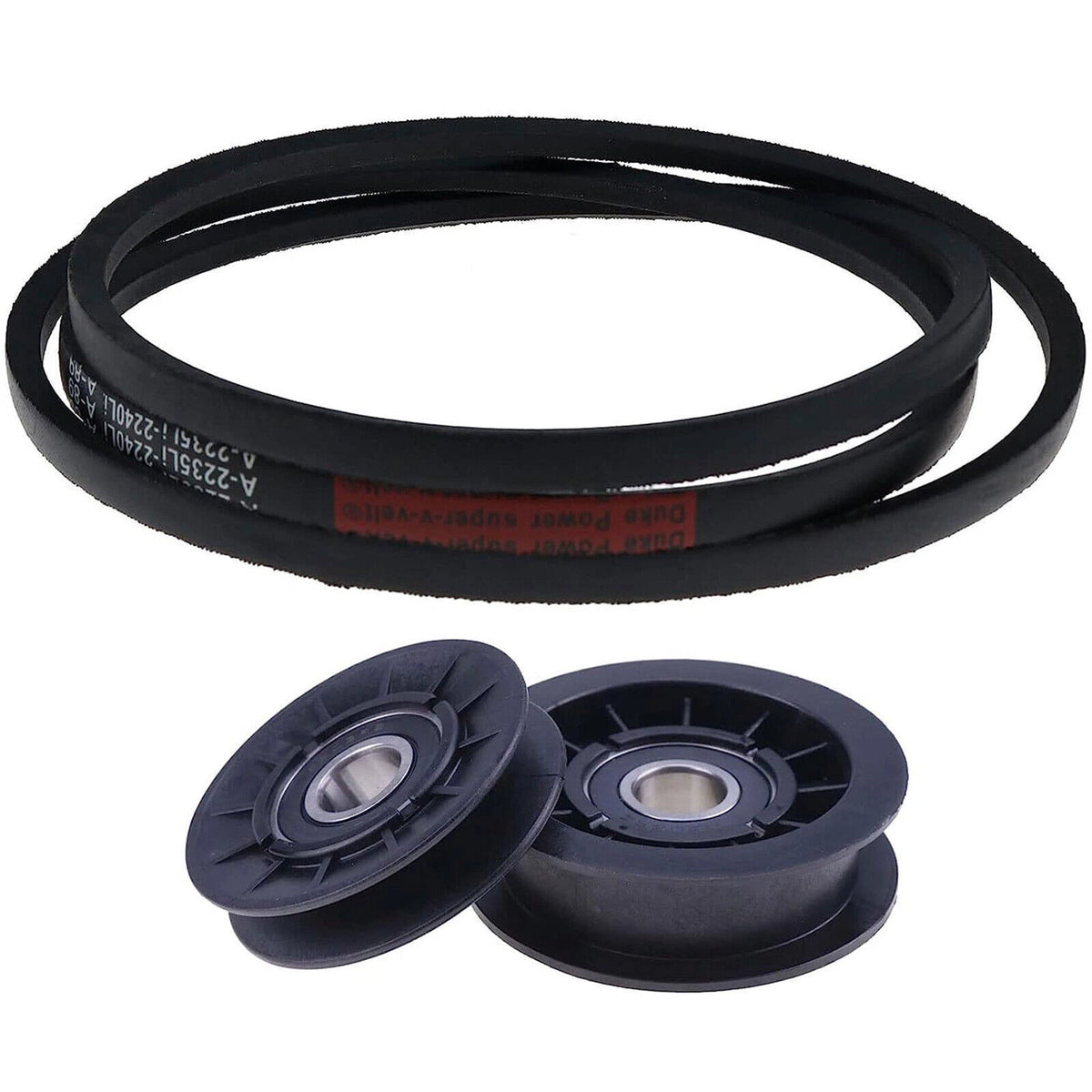 Idler Pulley Drive Belt Kit for John Deere D110 D120 D130 D140 D150 D160 D170 (GX20006 GX20286 GX20287)