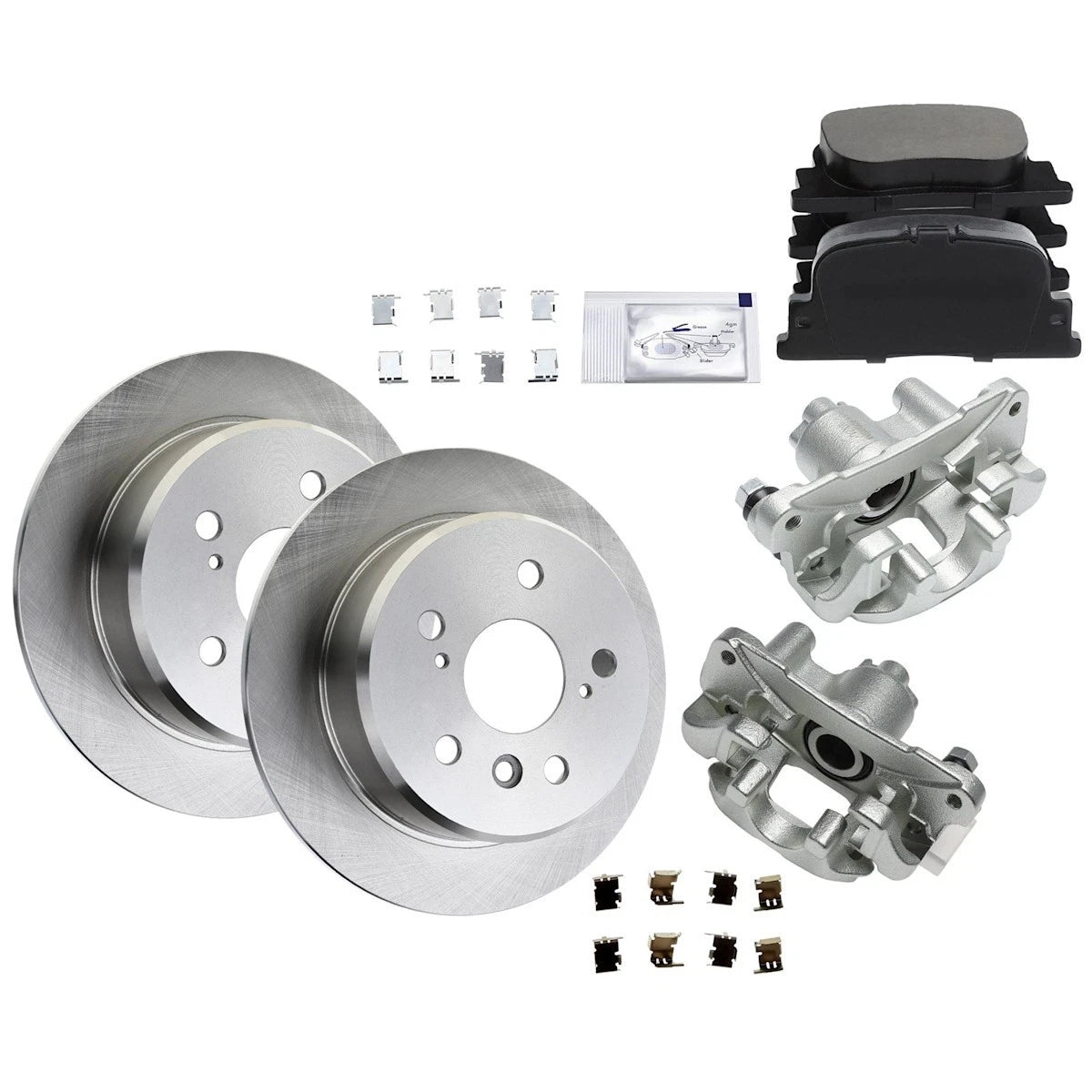 2X Brake Kit with Calipers Rear for Toyota Camry Lexus ES300 (2000–2001) 18103401, R31075, PRT1726