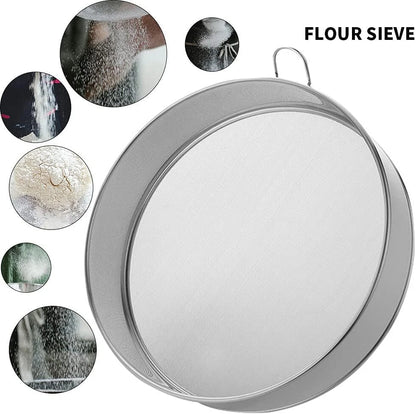 Flour Sifter Fine Mesh Strainer 80 Mesh Round Sieve Baking Tool