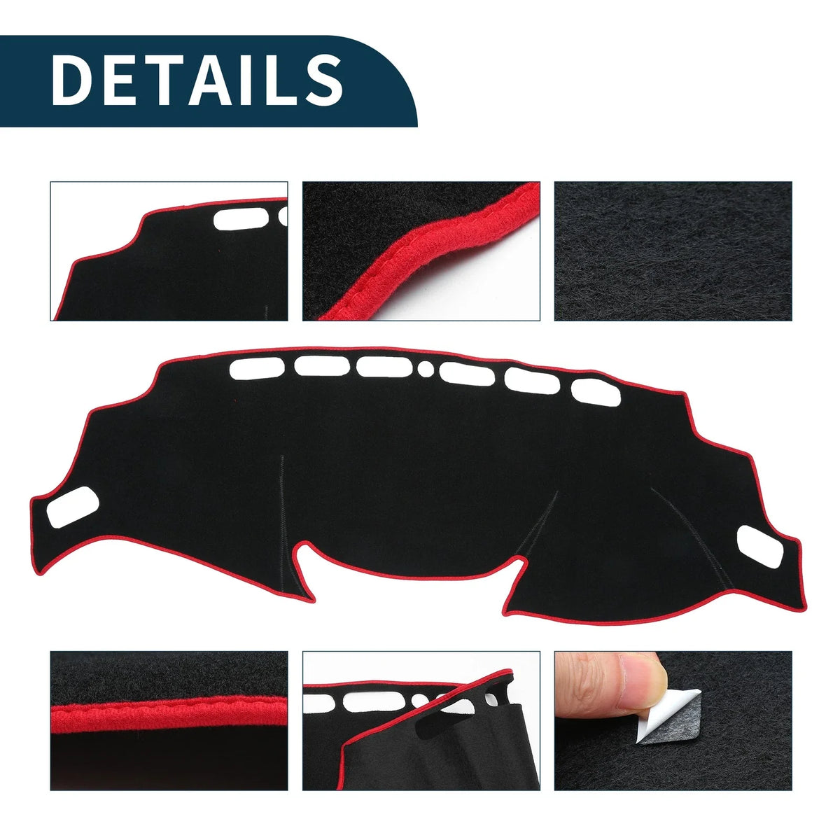 Dashboard Cover Mat for Nissan X-Trail T32 (2013–2024) Black Red Set