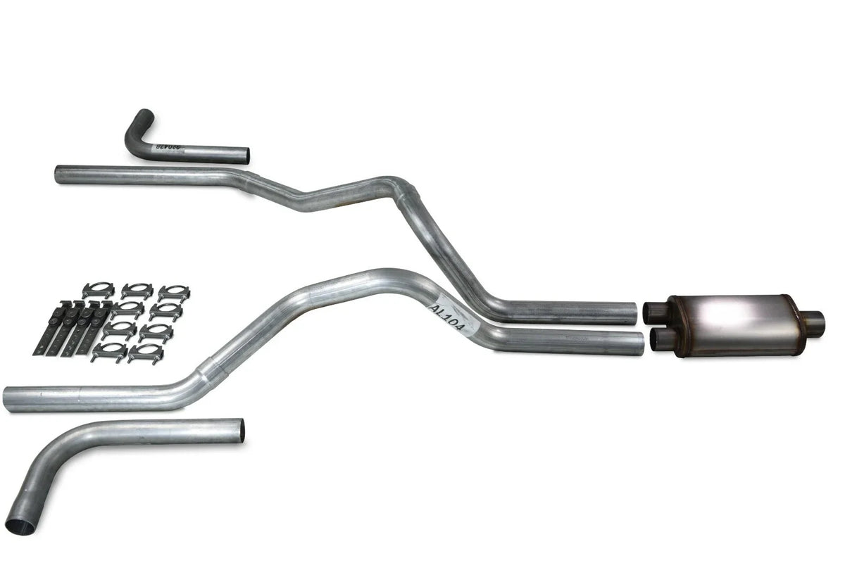 Dual Exhaust Kit for Chevy GMC 1500 Truck (1996–1999) - 2.5" Stainless, Side Exit