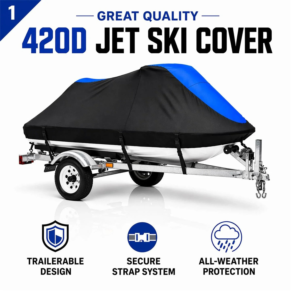 Jet Ski Cover for Sea Doo GTI 90 130 (2020–2022) 420D