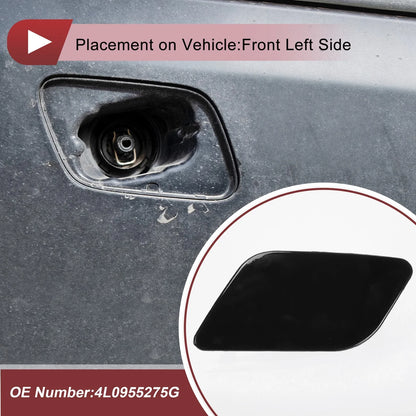 Front Left Washer Nozzle Cover Cap for Audi Q7 (2010–2015) 1 Pcs Black