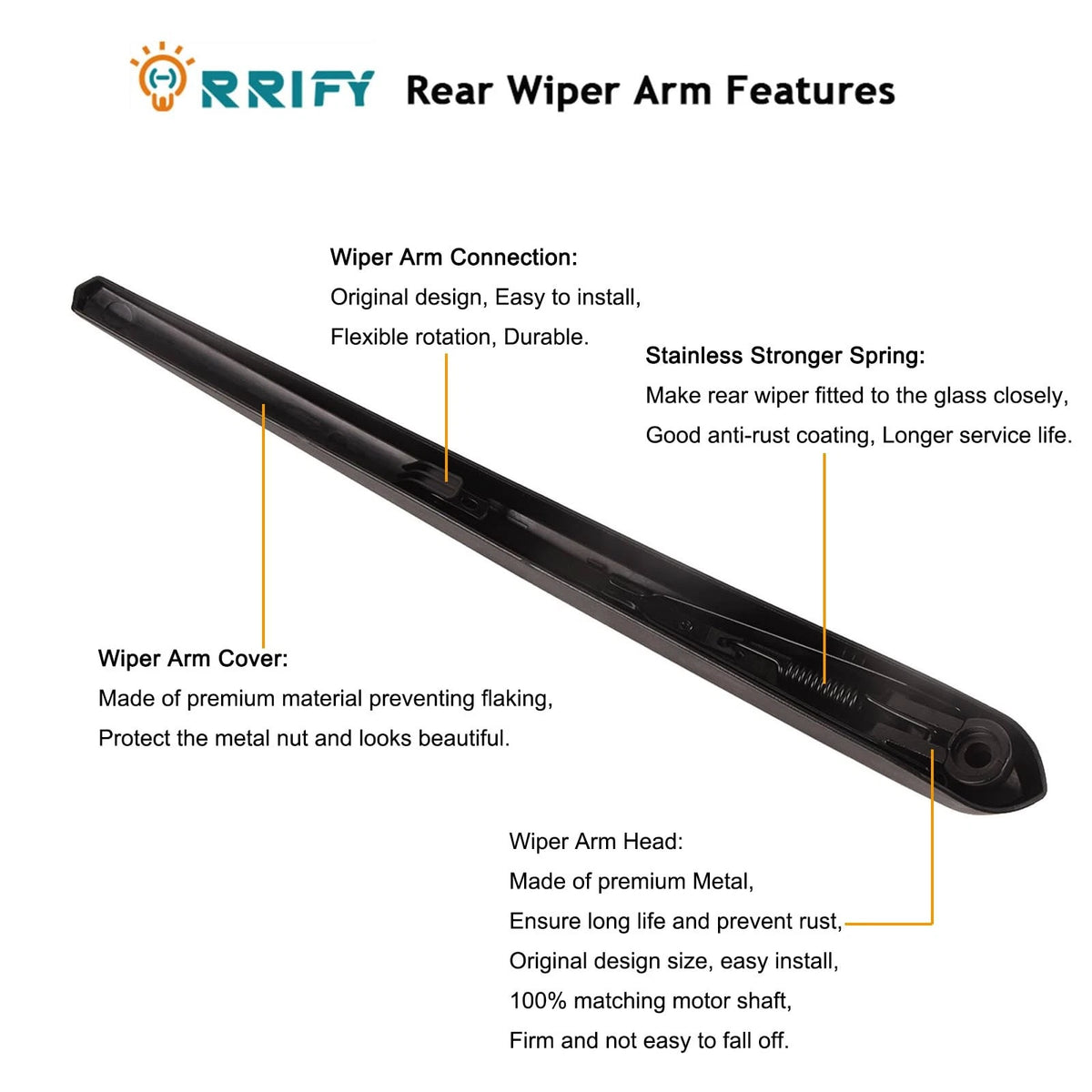 Rear Wiper Arm Blade Set for Chevy Equinox GMC Terrain (2018–2024)