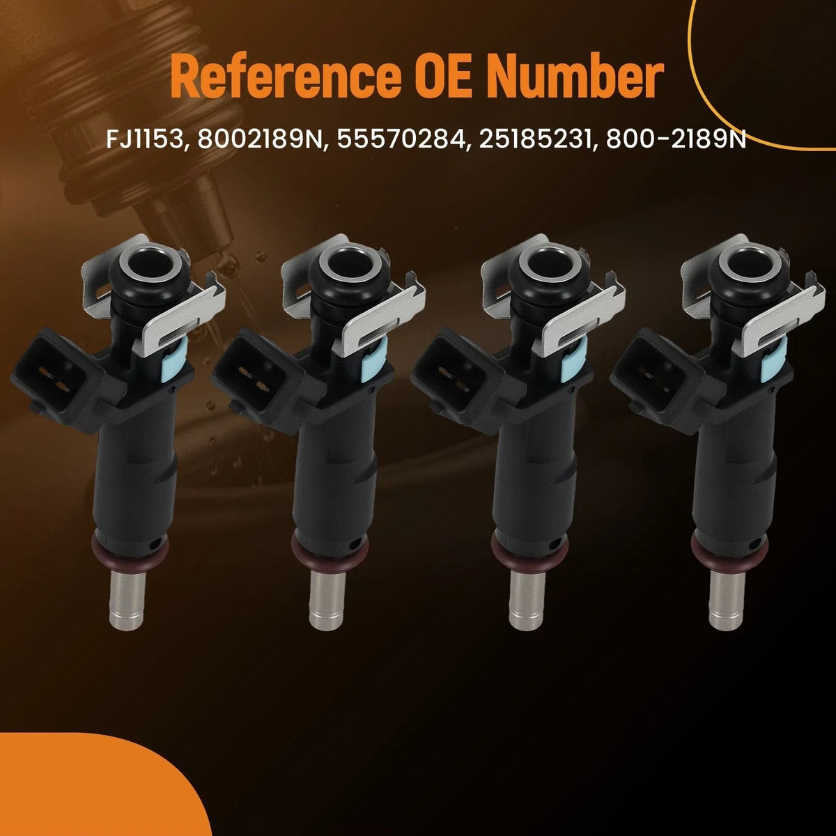 Set of 4 Fuel Injectors for Chevy Cruze 1.8L L4 (2010–2015) 55570284
