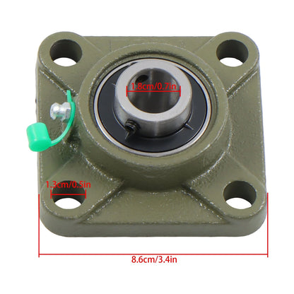 Set of 2 Flange Mount Bearings for UCF204-12 (3/4 Inch Bore)