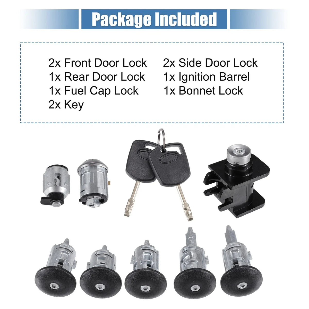 Ignition Lock Cylinder with Key Set for Ford Transit Connect (2002–2012)